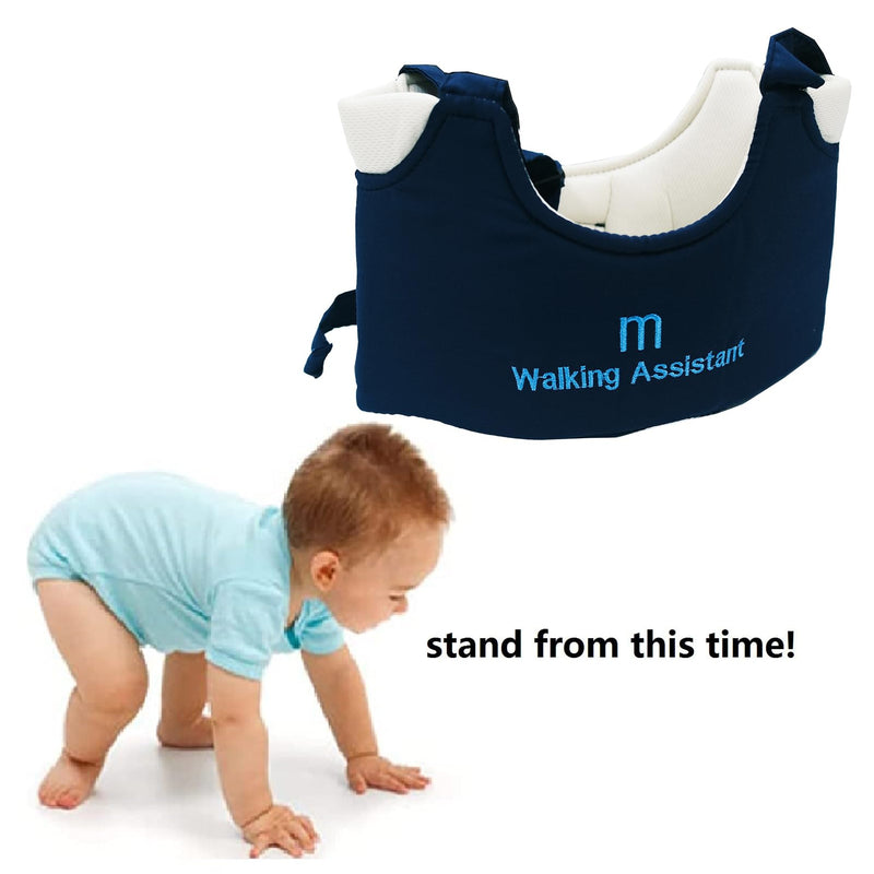 Adjustable Baby Walking Harness Toddler Walk Harness Walking Assistance for Baby,Easy-to-Wear Walking Learning Helper for Boys and Girls 8-14 Months (Cyan) Cyan - BeesActive Australia
