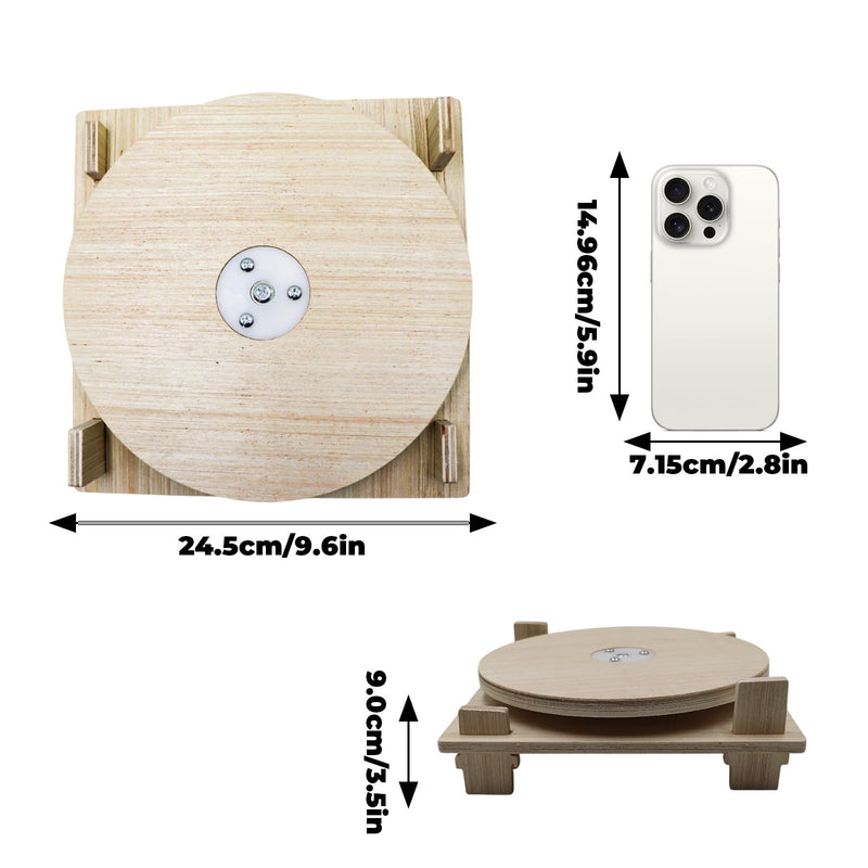 Hamster Toys, Wooden Running Turntable Toy for Small Pet, Hamster Cage Accessories, Rat Enrichment Toys, Running Wheel for Hamester, Rat, Gerbil, and Other Small Animals - BeesActive Australia