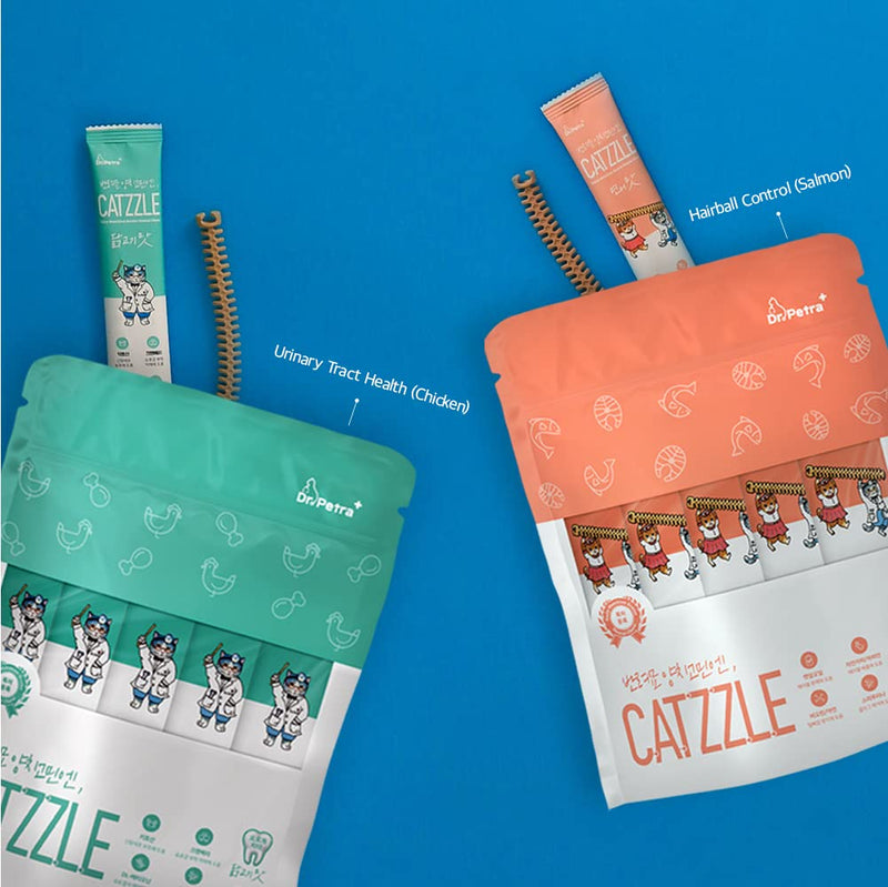 CATZZLE Cat Treats, Dental Chews for Indoor Cats, Cat Teeth Cleaning, Dental Care Snacks - Urinary Tract Health (Chicken Flavor), 5 Sticks (1.25 oz.) 1.25 Ounce (Pack of 1) - PawsPlanet Australia