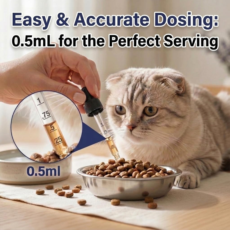 Cat Probiotics for Digestive Support - Liquid Probiotics for Cats with Digestive Enzymes & Natural Extracts Supports Sensitive Stomach - Easy-to-Use Drops 2oz (60ml)