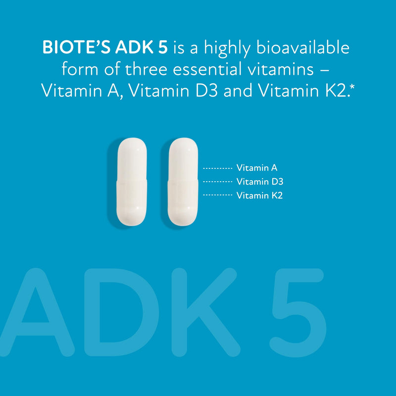 Biote Nutraceuticals - ADK 5 - Immunity + Cardiovascular (90 Capsules) 90 Count (Pack of 1)