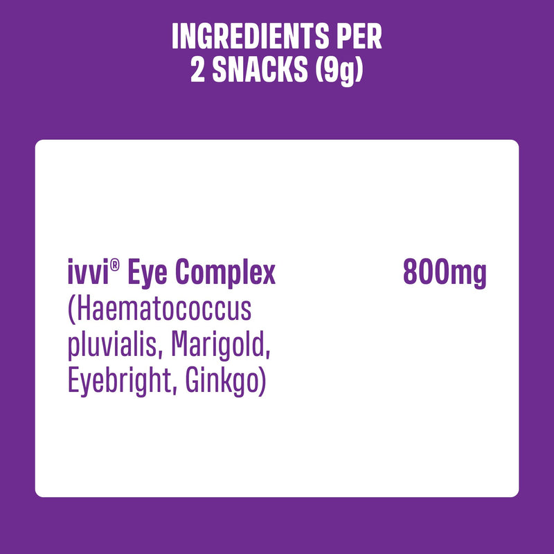 ivvi Vision – Eye Care Snacks for Dogs | With DHA, Astaxanthin, Blueberry & Eyebright | Supports Eye Comfort & Retina Function | 60 Soft Treats (270 g)