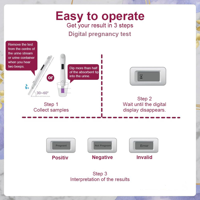 2X Early Digital Pregnancy Test Kit + 4X hcg Test Strips 10mIU/mL,at-Home Pregnancy Test Kit for Women with Easy-to-Read Results - BeesActive Australia