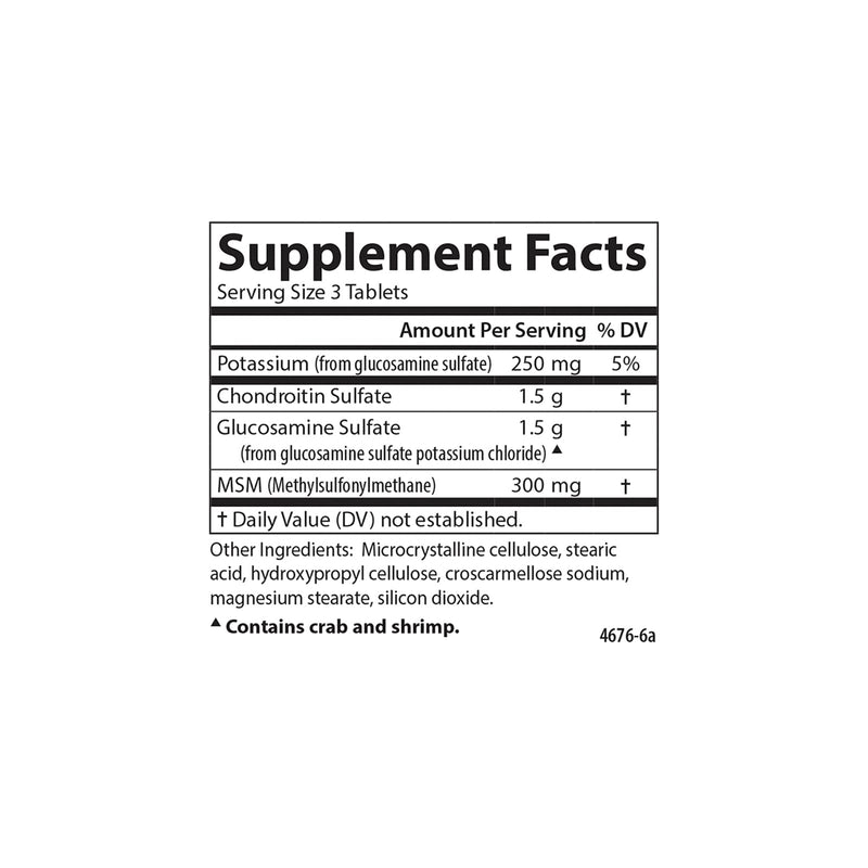 Carlson Nutra-Support Joint, Glucosamine, Chondroitin, 60 Tablets | MSM; Joint Function; Cartilage Support Optimal Wellness