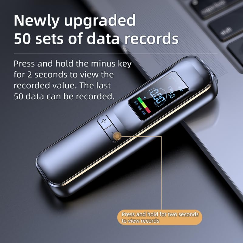 Breathalyzer Portable Alcohol Tester, High Accuracy with USB Rechargeable, HD Digital Display with Warning Function for Home or Party Use - BeesActive Australia
