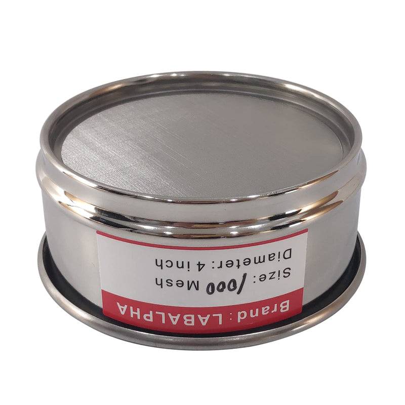 LABALPHA 1000 Mesh Lab Sieves, Test Sieve #1000 Mesh, 4'' Diameter, 304 Stainless Steel Wire Cloth (0.015mm) 1000 mesh (0.015mm) - BeesActive Australia