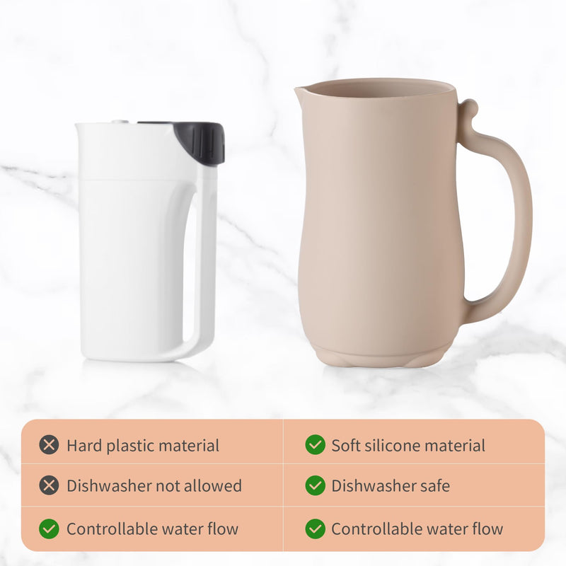 Baby Bath Rinse Cup, Bath Cup for rinsing Hair,The Silicone Material is Soft and Safe, a Good Choice for Baby Bath Products(Cat Beige)