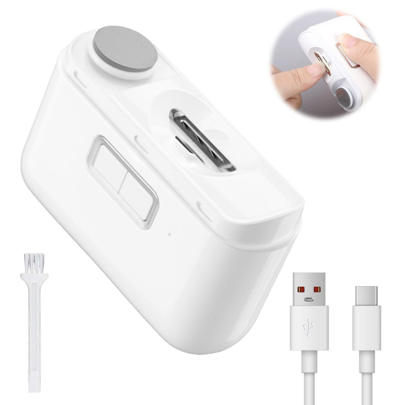 Electric Nail Clipper with LED Light, Rechargeable Nail Trimmer for Babies, Toddlers, Adults & Seniors, Quiet Baby Nail File with Storage Box, Safe Fingertip & Toenail Cutter - BeesActive Australia
