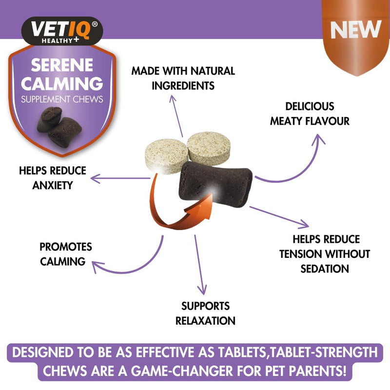 VETIQ Dog & Puppy Wellness Pack – Calming & Nutrition Support, Serene Calming Chews & Nutri-Vit Plus Paste High-Calorie Vitamin Supplement – Stress Relief & Vitality Support – From 12 wks Dog Gift Set