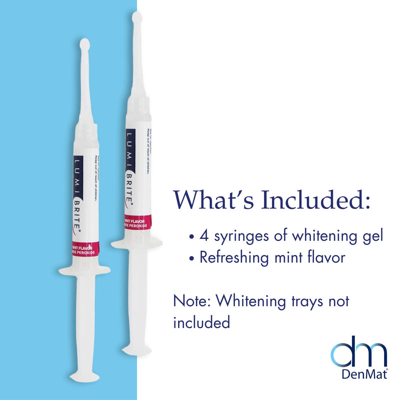 LumiBrite 32% Take-Home Whitening Gel Refill 4 Syringes 2.5 mL by DENMAT - BeesActive Australia