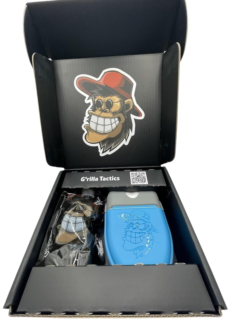 Self-Cleaning Mouthguard and Retainer Case with Cleaning Solution - Storage for, Night Guards, Aligners, Mouthguards – Compatible with Retainer Cleaner Tablets, and Foam Grilla Smurf - BeesActive Australia