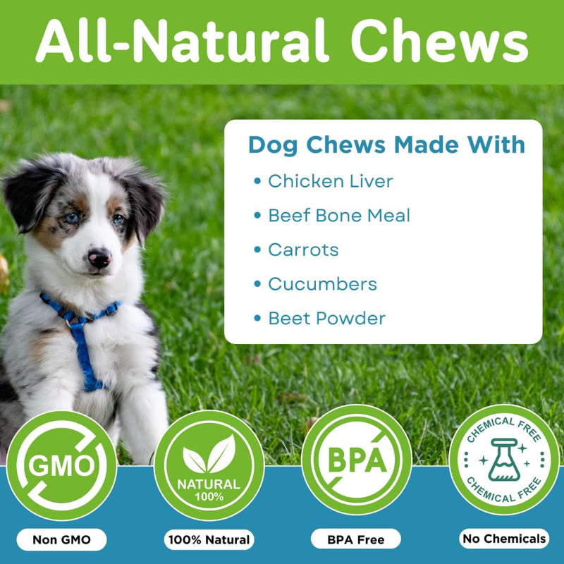 Milk Thistle for Dogs - Max Strength Liver Support Chews, Wild Alaskan Salmon Oil & Curcumin - Kidney Detox & Hepatic Support - Natural Liver Support Chews Made with Real Chicken, Choline & NAC