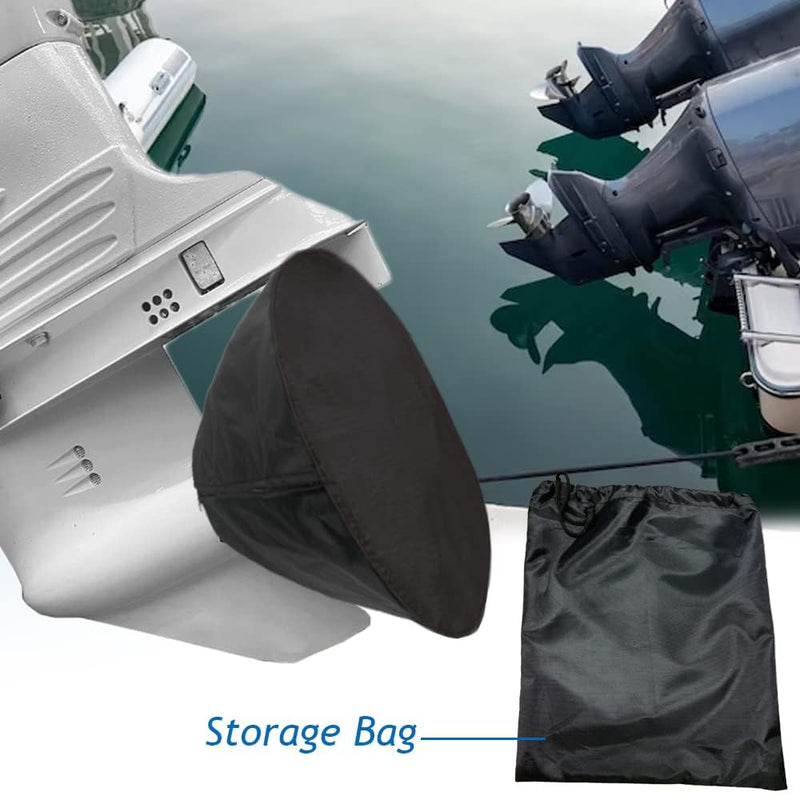 Boat Propeller Cover, Waterproof Heavy Duty 420D Marine Motor Propeller Protective Bag, 15-1/2"OD, Fits for Propeller 12"-15"OD (Black) Black - BeesActive Australia