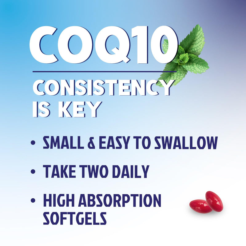 CoQ10 Softgels - 3x Better Absorption Coenzyme Q10 200mg Per Serving - Co Q 10 Softgel Supplement With Black Pepper, Energy & Heart Support Antioxidant for Women & Men, Bottled USA - 120 Softgels 120 Count (Pack of 1)