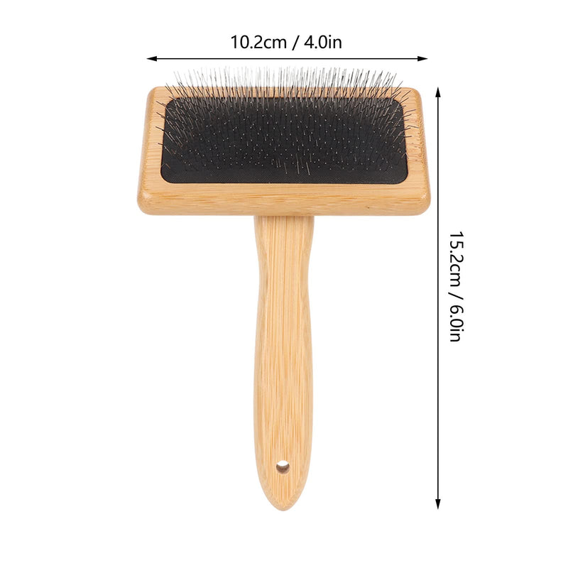 Slicker Brush, Macrame Comb, Easy to Clean, Finely Polished, Fast Brushing, Gentle Curves, Cushion with Hole for Cats (L) L - BeesActive Australia