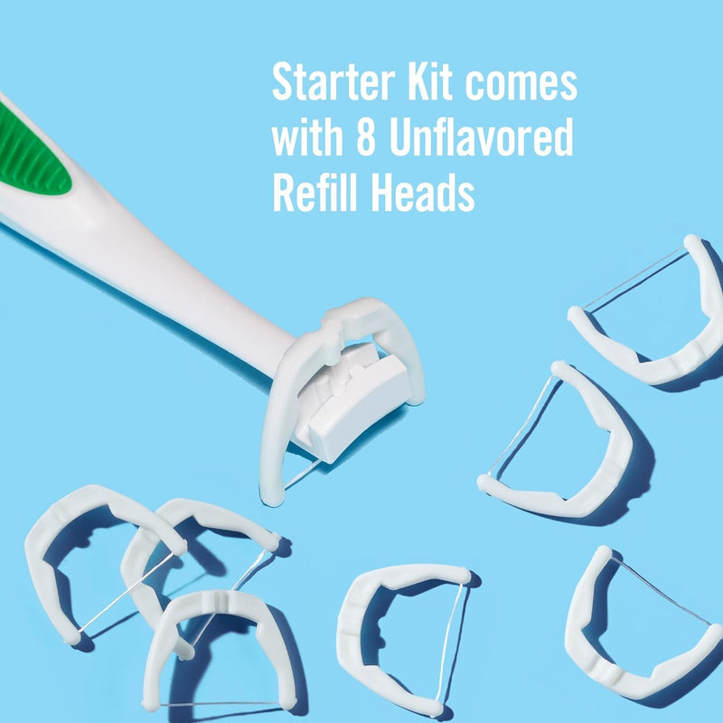 REACH Ultraclean Access Flosser Starter Bundle | Proper & Durable Oral Care & Hygiene | Effective Plaque Removal, Teeth & Gum Protection, PFAS-Free | Starter Kit + 3pk Mint Refills (28ct.) 1 Foot (Pack of 1) Starter Kit + Mint Refill 3 Pack - BeesActive Australia