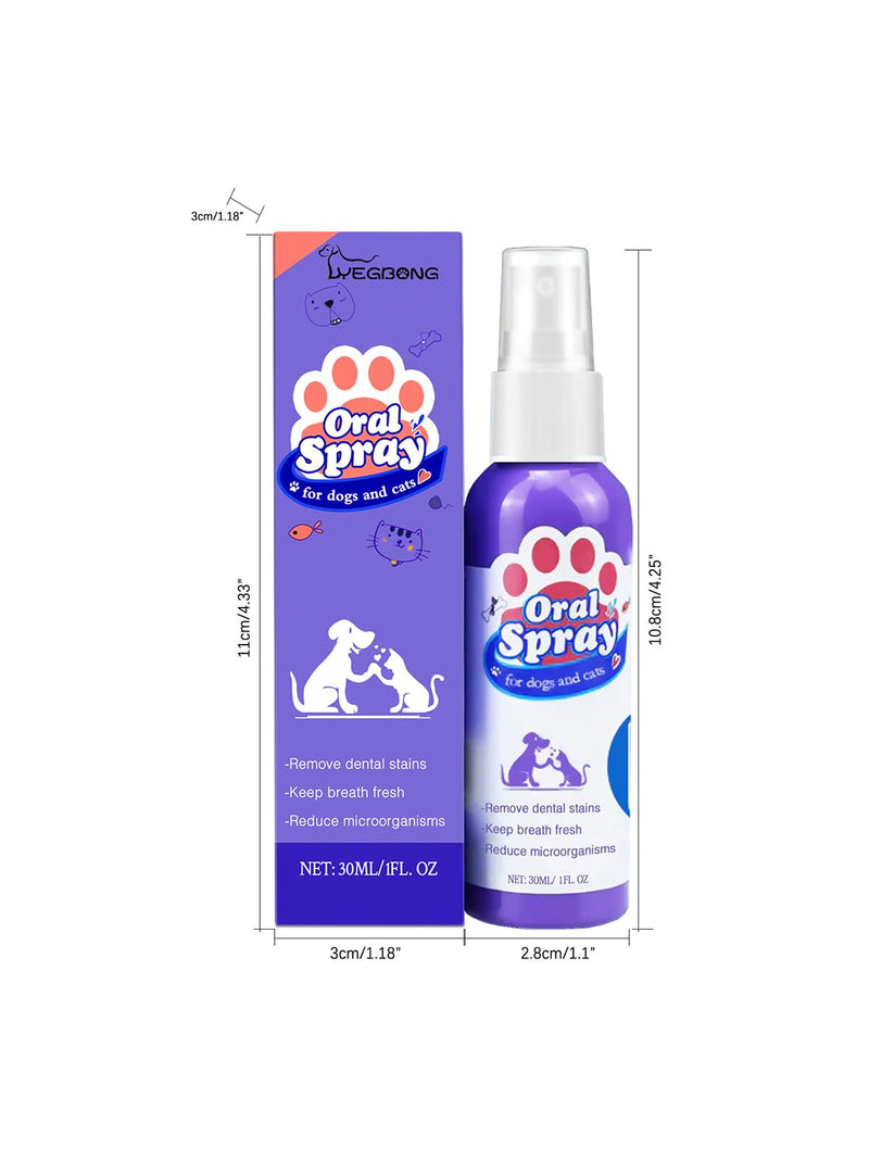 Cat & Dog Dental Care Spray - Remove Tartar & Freshen Breath Oral Care Spray