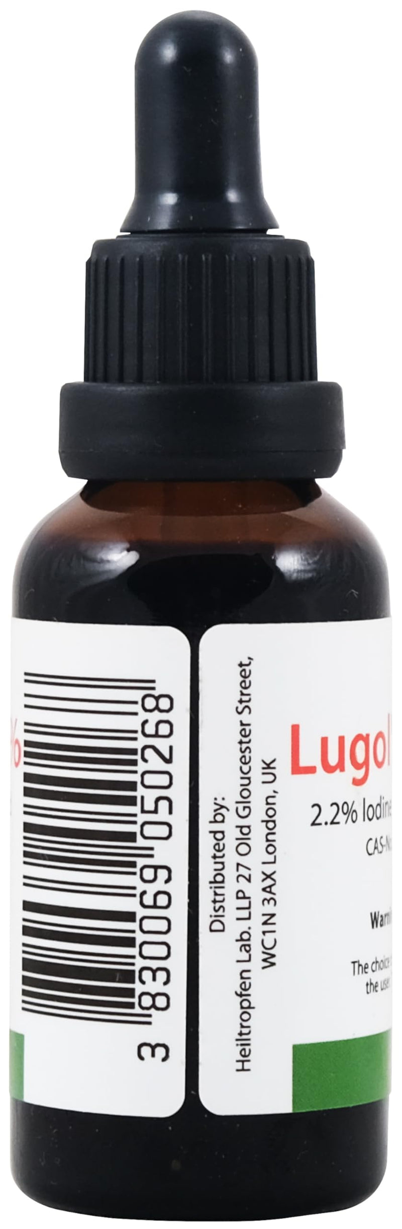 2.2% Lugol's Iodine Solution 1 Fl Oz - 30 ml | Pharmaceutical Grade Ingredients | Lugols Solution Made with Iodine and Potassium Iodide | Heiltropfen¬Æ Unflavored 1 Fl Oz (Pack of 1)