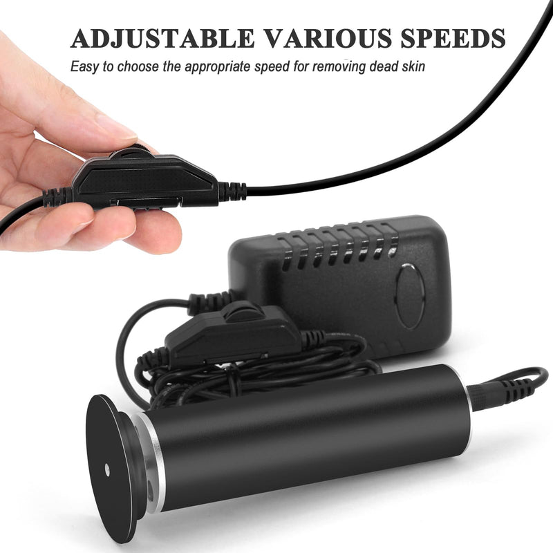 Electric Callus Remover for Feet, Adjustable Various Speed, Powerful Electric Foot File Sander Grinder Pedicure Hard Dead Skin Remover with 60 Sandpaper Discs and Dust Brush, Black FCR-1 04-Black - BeesActive Australia