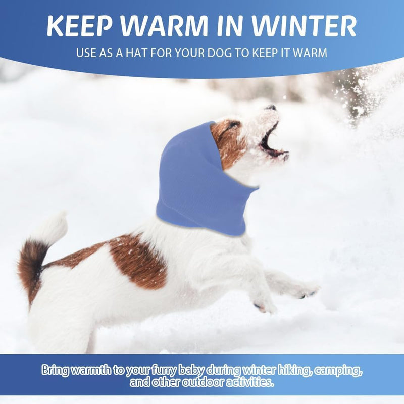 COMFPET Happy Hoodie for Dogs & Cats, Noise & Hearing Protection, Soothing Earmuffs, Ear & Wind Protection, Reduces Fear of Fireworks, Ideal for After Surgery, M (Blue) Blue M - BeesActive Australia