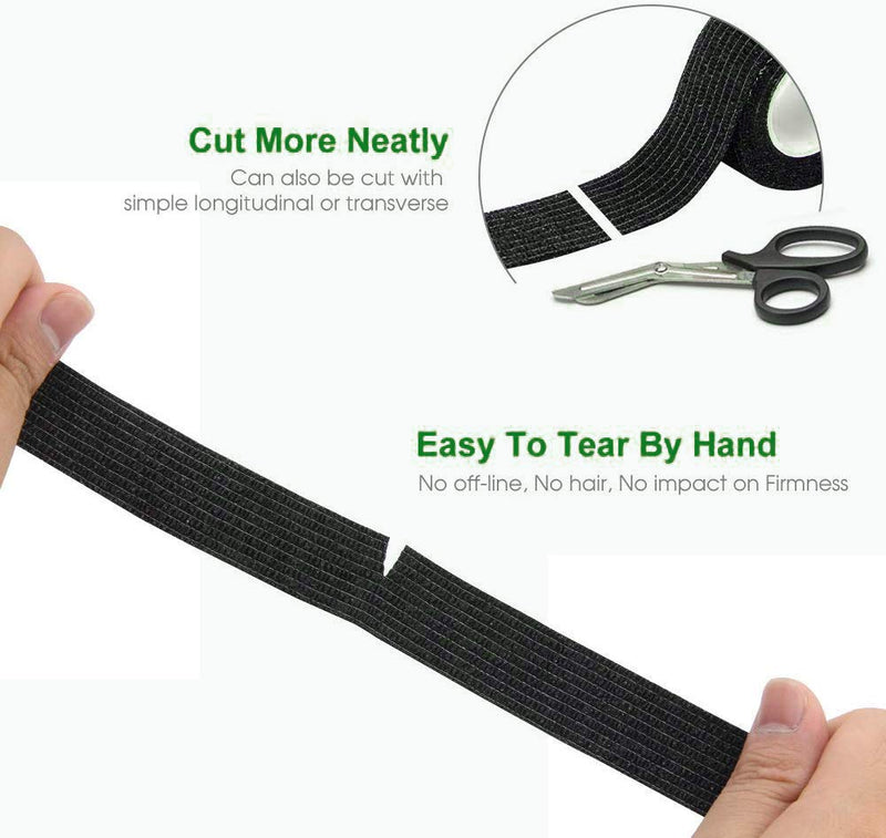 Self Adhesive Bandage Rolls Grip Cover Sensi Wrap Tape for Sports,Wrist,Ankle,Pets 5-Yards 24pcs (1 inch, Black) 1 Inch (Pack of 24) - BeesActive Australia