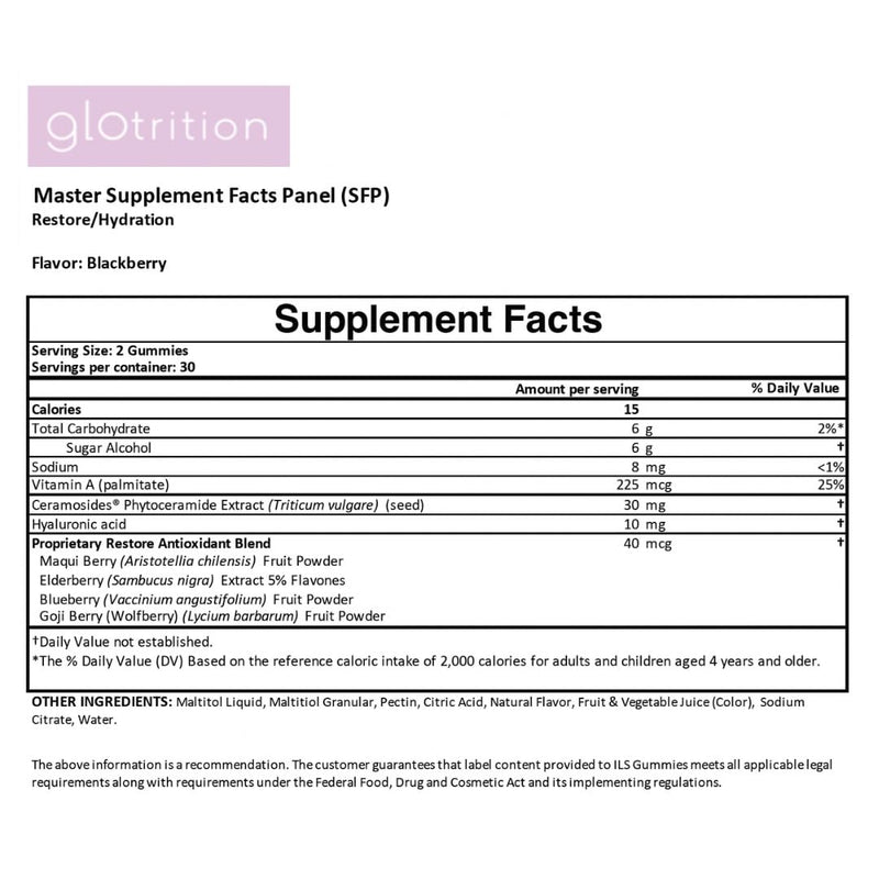 Glotrition Hydrate | Hair Vitamin Gummies for Hair Growth | Stronger, Thicker Hair | Supports Healthy Hair & Skin | 60 Gummies - BeesActive Australia