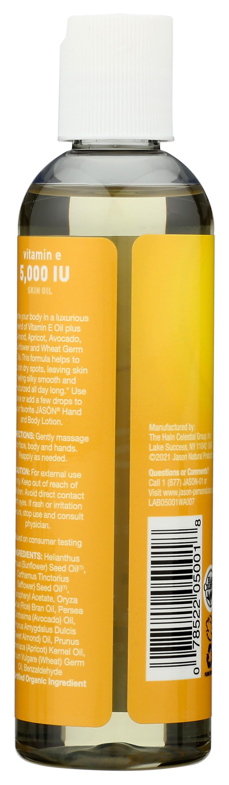 Vitamin E 5,000 IU Oil - All Over Body Nourishment Jason Natural Cosmetics 4 oz Liquid 4 Fl Oz (Pack of 1)