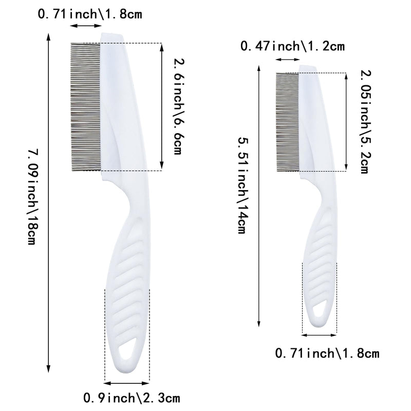 4 PACK Pet Hair Comb Flea Comb Multifunctional Pet Hair Comb Flea Tear Stain Removal Cat Comb Pets Grooming Comb Kit for Grooming and Dehairing Face and Paws - BeesActive Australia