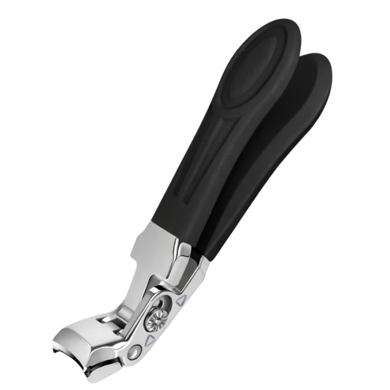 Professional Sapphire Black Angled Nail Clippers for Seniors – 5'' Elegant Thick Toenail Clipper with Nail File, Ultra-Sharp Blades, Nail Catcher, Easy Grip & Safe Home Manicure & Pedicure Care Tool - BeesActive Australia