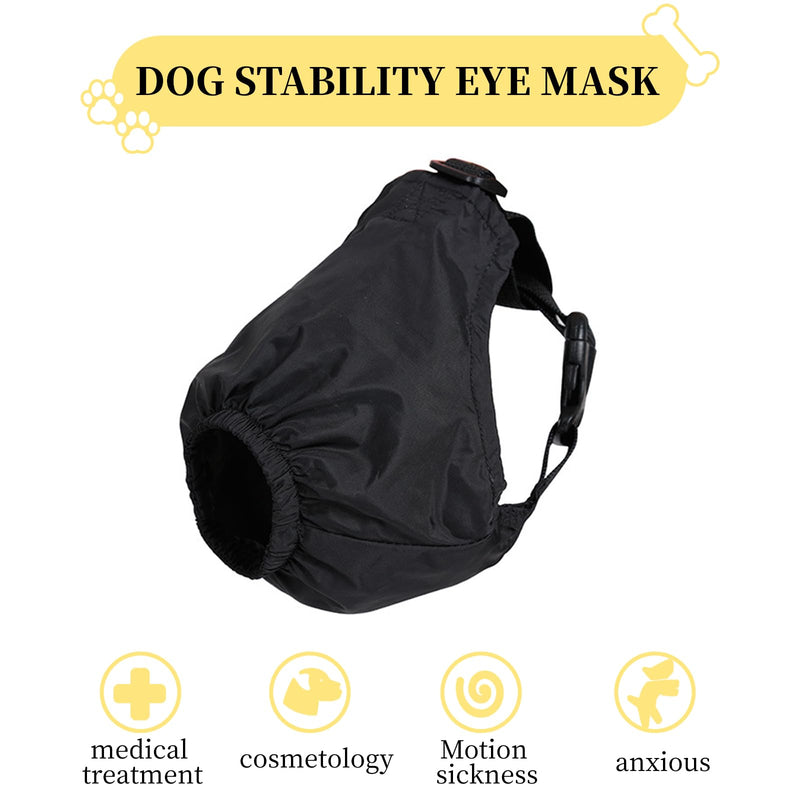 Dog Calming Cap Eye Mask, Nylon Cap Eye Mask for Dog Anxiety Relief, Puppy Pet Calming Dog Mask with Adjustable Neck Strap, for Small Medium Large Dogs Grooming Anti Car Sickness,Shading Black (XL)
