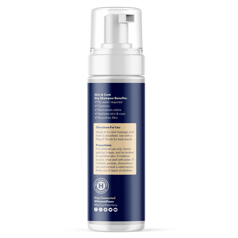 Honest Paws Dog Dry Shampoo - Waterless No Rinse Foaming Formula Reducing Itch Cleanse Hydrate Nourish Dry Skin and Smelly Coat Help Decrease Odor Shedding and Allergies - Oatmeal & Lavender - 6.3 oz Foaming - Oatmeal & Lavender - 6.3oz - BeesActive Australia