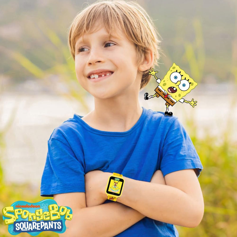 SpongeBob SquarePants Kids Smart Watch Touchscreen with Camera Games Stopwatch Alarm Fitness Tracker Photo Video Recorder – Fits Wrist Sizes 5.5" to 8" - BeesActive Australia