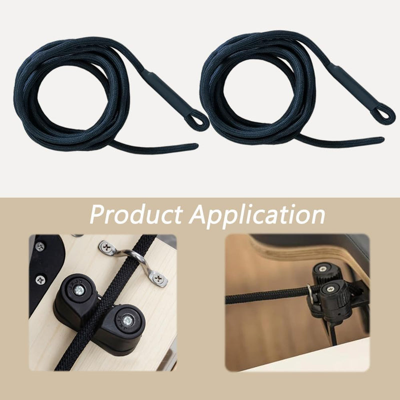 2 PCS Pilates Reformer Pull Rope Parts, Pilates Reformer Ropes Replacement Strap, Suitable for Home Studio use of Yoga Fitness Equipment, Pilates core Bed Accessory Yoga Strap.