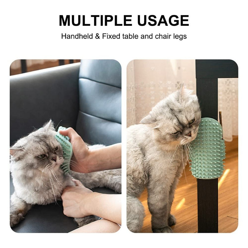 MiOYOOW Cat Self Groomer Soft Elastic Corner Massage Combs Brush for Cat Grooming Bathroom Cleaning Relaxing - BeesActive Australia