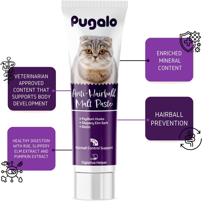 Cat Hairball Remedy, Cat Hairball Malt Paste 100ml, Hairball Gel for Cats 3.5oz - BeesActive Australia