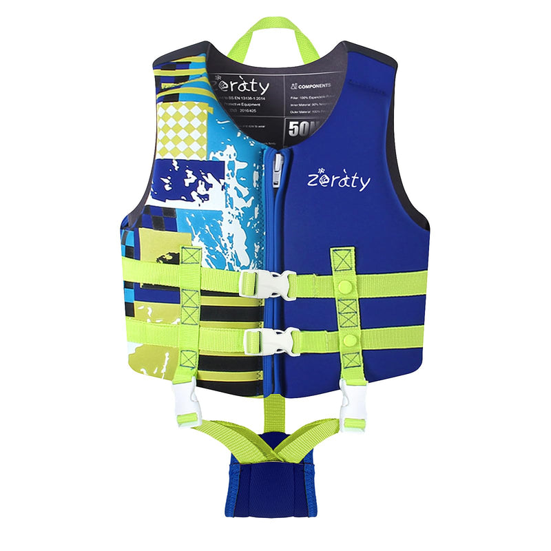 Zeraty Toddler Swim Vest Neoprene Kids Float Jacket Swimming Aid for Children Girls and Boys 20-30-40-50-60-70-80Lbs with Dual Adjustable Safety Straps Blue S(Age Recommend 1-3 Years) - BeesActive Australia