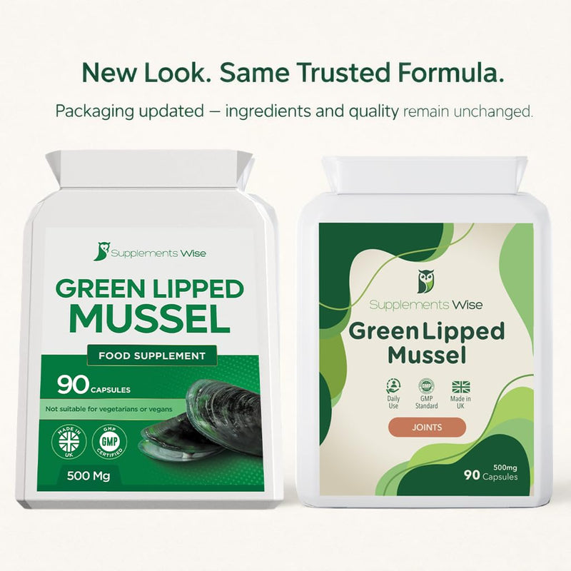 Green Lipped Mussel for Dogs - Also for Humans - 90 x 500mg - Green Lipped Mussel Capsules - Pure New Zealand Powder - Hip, Knee and Joint Care Supplement - Naturally Contains Omega 3 90 count (Pack of 1)