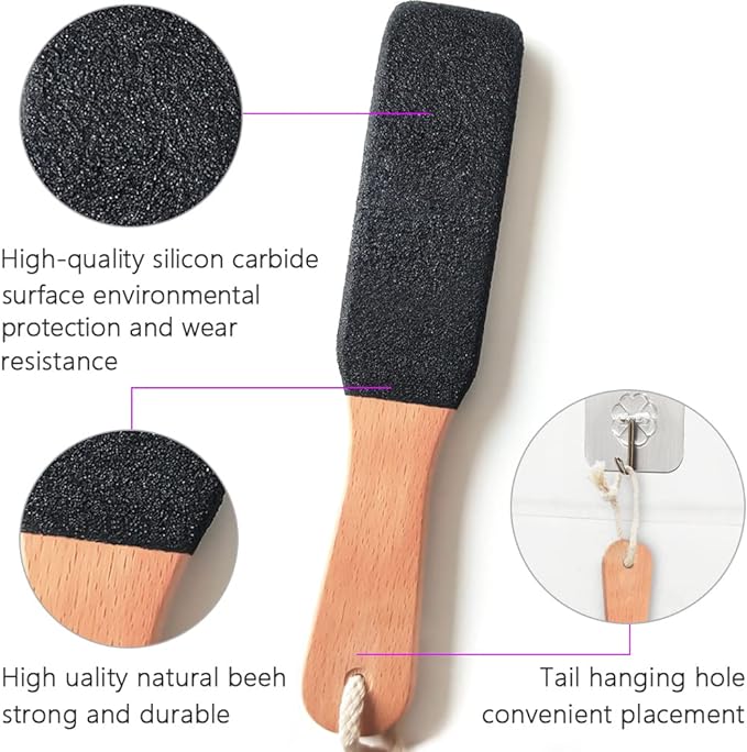 Foot Scrubber Pedicure File Tool Exfoliating for Corn and Hard Skin Calluses Pumice Stone for Feet Heels Elbows Hands - BeesActive Australia