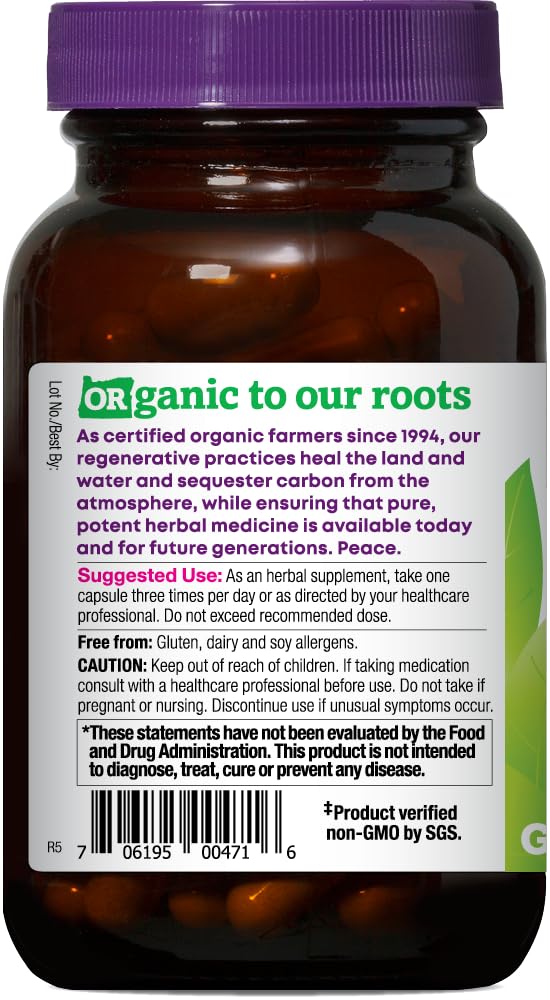 Oregon's Wild Harvest Lion's Mane Plus Brain & Memory Support with Vitamins & Ginkgo, Organic, 60 Count