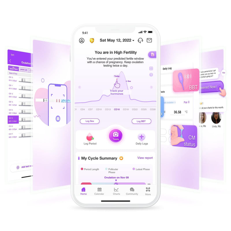 Easy@Home Ovulation Test Strips (50-Pack), FSA Eligible Ovulation Predictor Kit, Powered by Premom Ovulation Calculator iOS and Android APP, 50 LH Tests 50 Count (Pack of 1) - BeesActive Australia