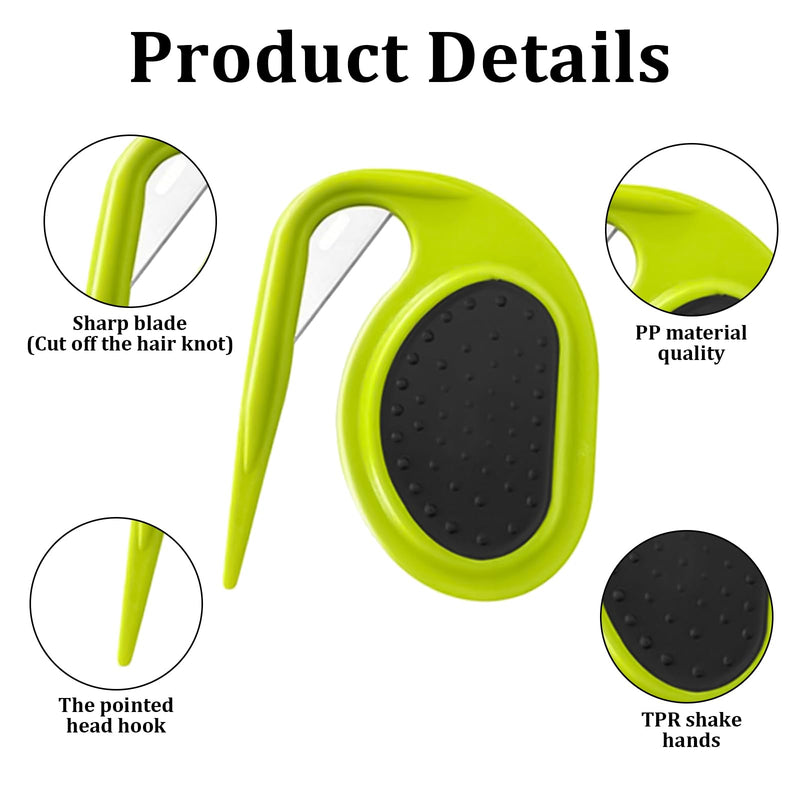 Knot Comb Hair Removal Tool, 2 Pieces Knot Comb Beauty Tools Pet, Massage Comb for Cats Combs, Shedding Brush Dog Hair, Pet Supplies Portable Detangling Comb (Blue+Green) - BeesActive Australia