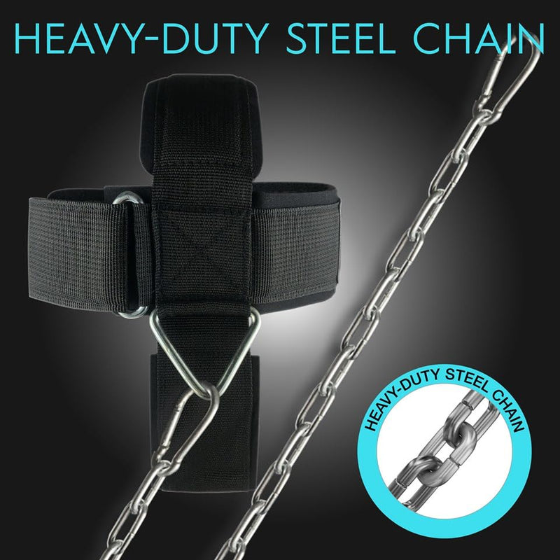 Vikingstrength Neck Harness Padded Strength Trainer- Premium Quality for Neck Curls and Training. Head Exerciser for Sports and Fitness, D ring + V-Strength Workout App
