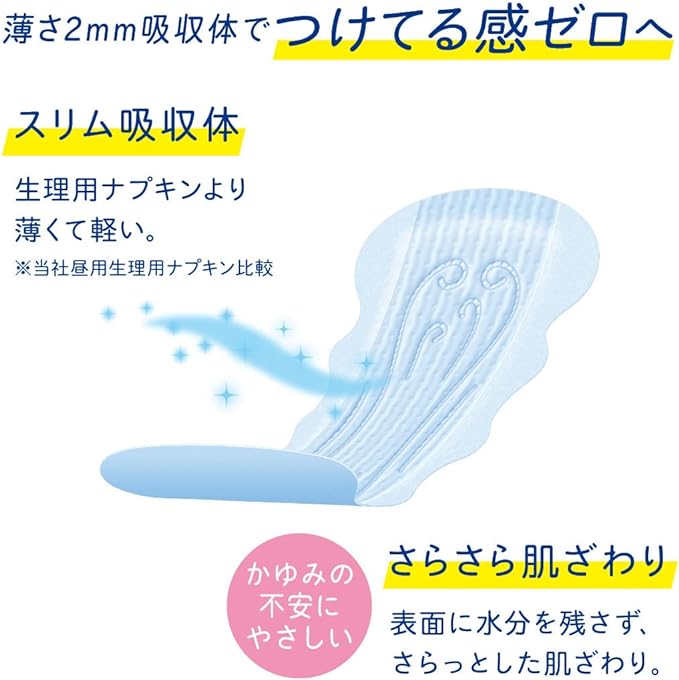 Natura Smooth Smooth 100% Cotton Lightweight Absorbent Panty Liner, 2.0 fl oz (5 cc, 17 cm), 64 Sheets (Large Capacity) - BeesActive Australia