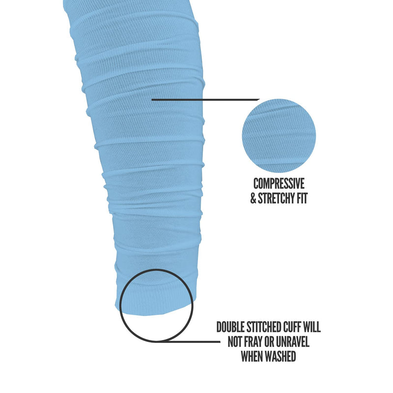 Nxtrnd Football Leg Sleeves, Calf Sleeves for Men & Boys, Sold as a Pair Columbia Blue Youth - BeesActive Australia