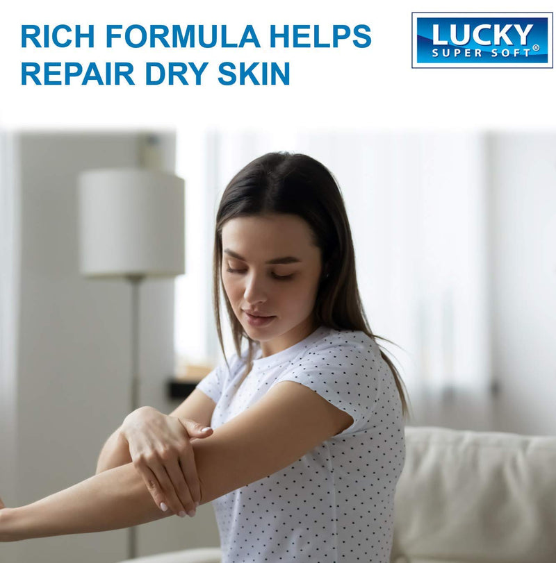 Lucky Super Soft Small Petroleum Jelly for Dry Skin, Skin Protectant Jelly Forms Water-Resistant Barrier Against Moisture to Protect Cuts, Scrapes and Burns,12-Jar Pack 6 Oz Each Unscented