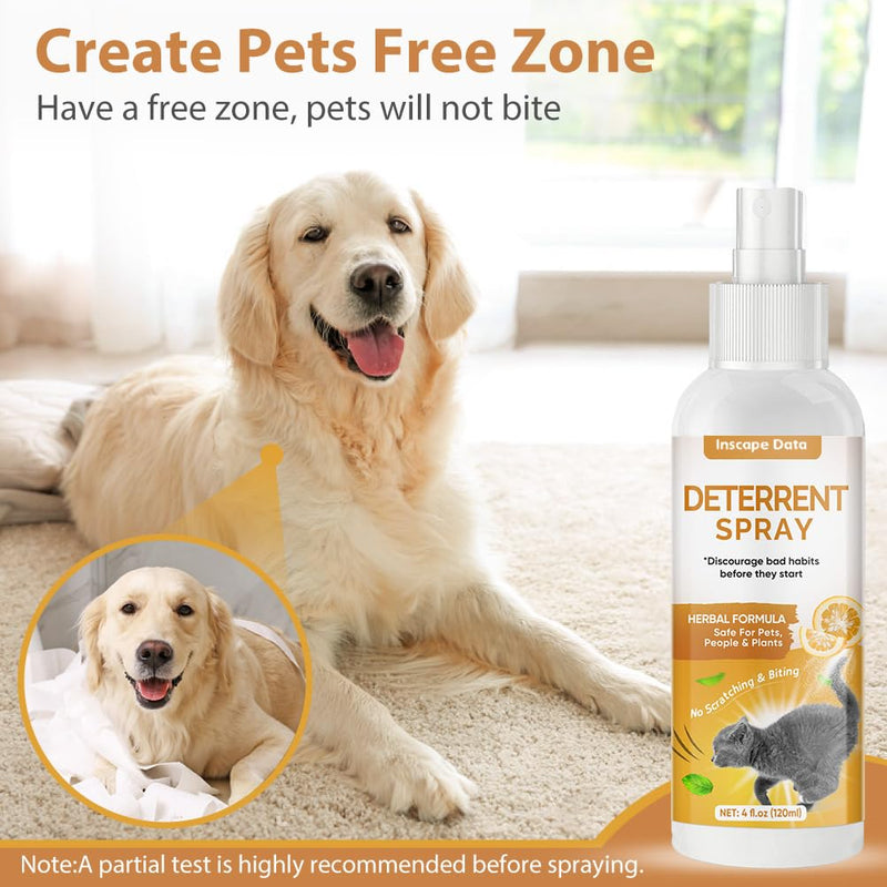 Green Hills Cat Deterrent Spray Indoor, Anti Scratch Furniture Protector for Cat and Kitten - Effective Cat Training Aid with Bitter for Furniture & Plants - Keep Cats Off - Indoor & Outdoor 4 Fl Oz - BeesActive Australia