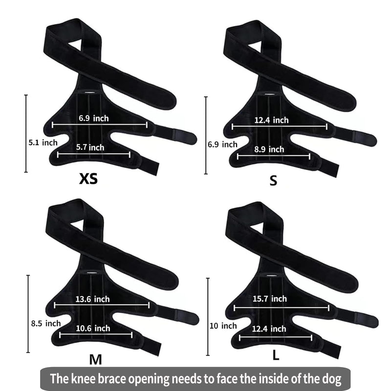 L Dog Leg Braces for Back Leg for Support with Cruciate Ligament Injury-Better Recovery with Dog Knee Brace for Torn Acl Hind Leg-Adjustable Hip Dysplasia Dog Acl Brace Hind Leg Rear New((L)