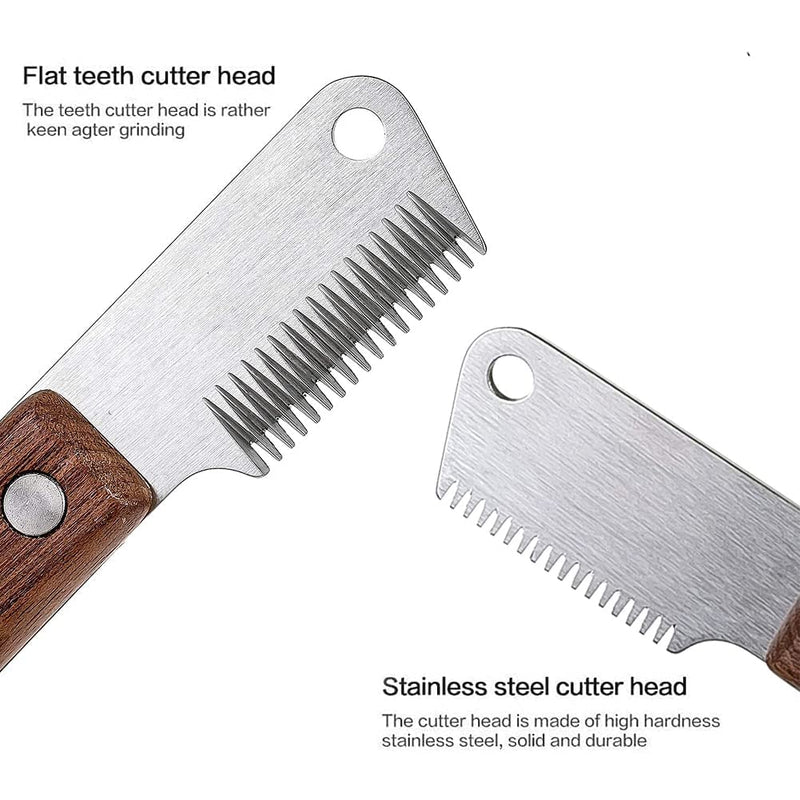GingerUPer Professional trimming knife, trimming dog terrier, trimming knife, grooming knife for undercoat, ergonomically shaped handle - BeesActive Australia