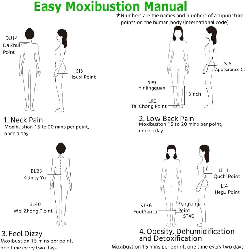 Less Smoke Moxa Sticks for Moxibustion, Self Adhesive Mini Moxa Rolls, Portable Safe Home Moxibustion Boxes for Soreness Relieve and Heat Therapy (2 Sets /24 Packs)