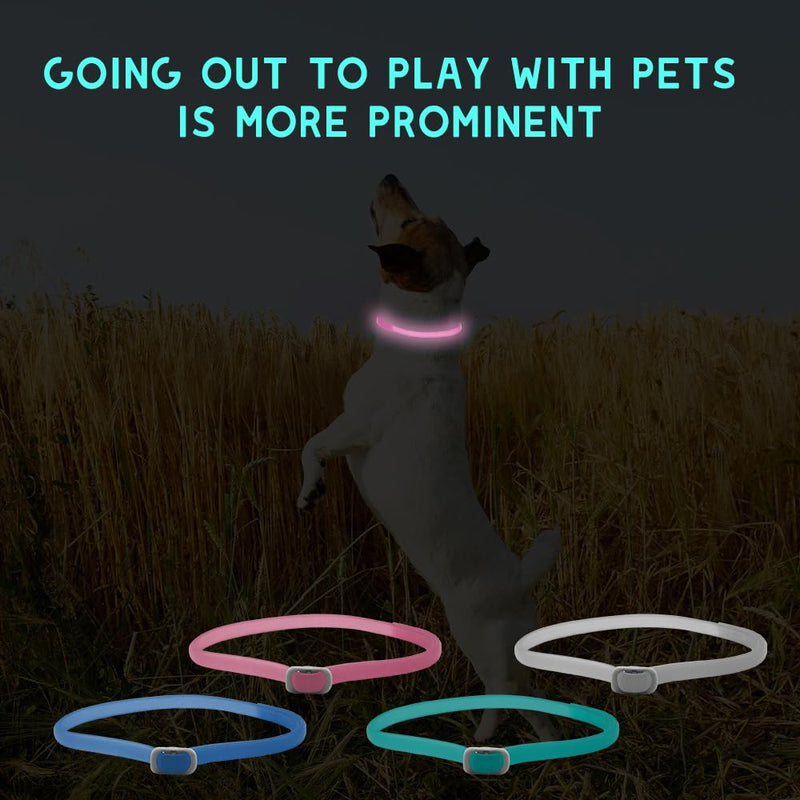 Tick collar for dogs Luminous prevention collar against parasites Adjustable to any size 2 pieces Adjustable flea and tick protection with up to 8 months protection (Pink) Pink - BeesActive Australia